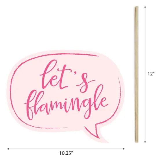 Big Dot of Happiness Pink Flamingo - Party Like a Pineapple - Tropical Summer Party Photo Booth Props Kit - 20 Count {7}