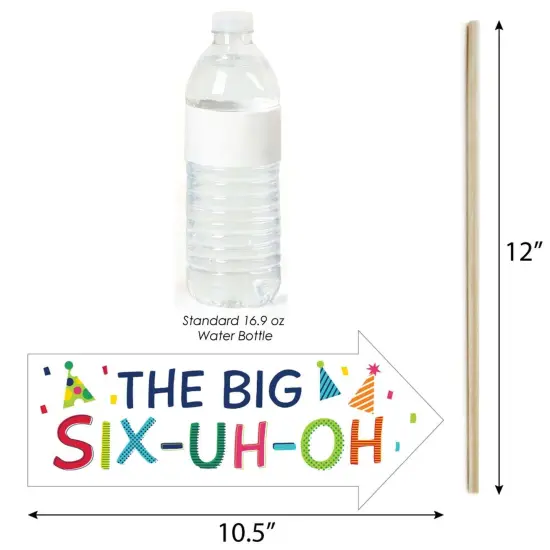 Big Dot of Happiness Funny 60th Birthday - Cheerful Happy Birthday - Colorful Sixtieth Birthday Party Photo Booth Props Kit - 10 Piece {4}