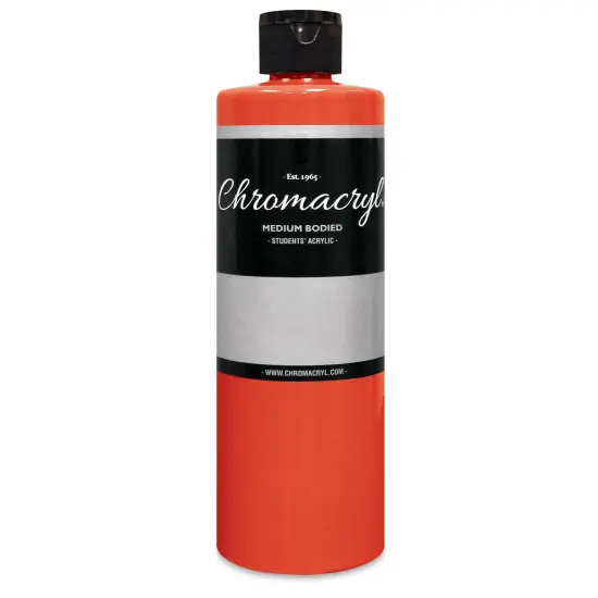 Chromacryl Students' Acrylics - Neon Orange, 16 oz bottle {2}