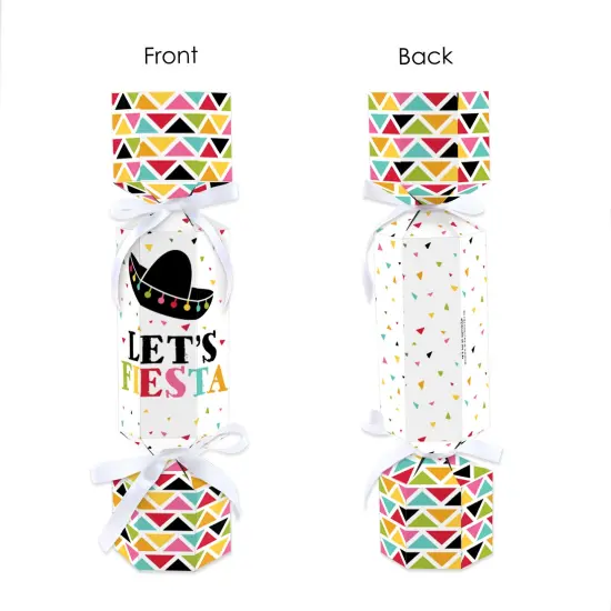 Big Dot of Happiness Let's Fiesta - No Snap Mexican Fiesta Party Table Favors - DIY Cracker Boxes - Set of 12 {7}
