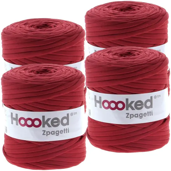 Multipack of 4 - Hoooked Zpagetti Yarn-Fiesta Red {1}