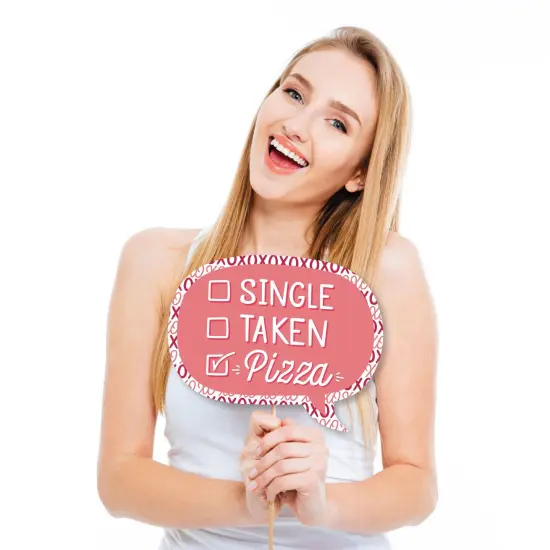 Big Dot of Happiness Funny Happy Galentine's Day - Valentine's Day Party Photo Booth Props Kit - 10 Piece {3}