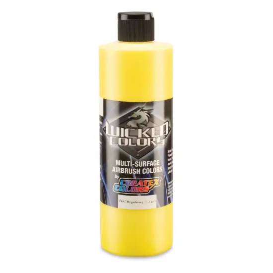 Createx Wicked Colors Airbrush Color - Opaque Bismuth Vanadate Yellow, 16 oz, Bottle {1}