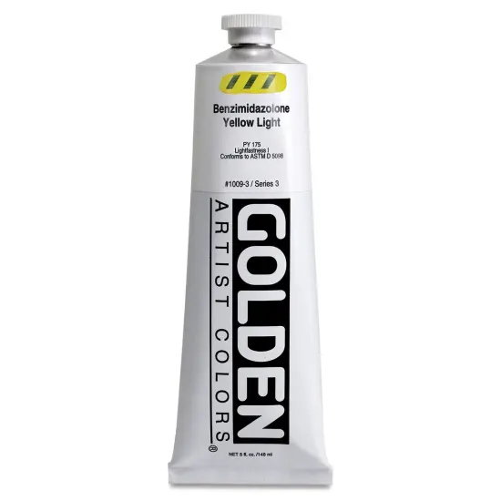 Golden Heavy Body Artist Acrylics - Benzimidazolone Yellow Light, 5 oz {1}