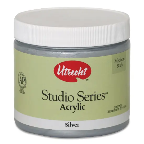 Utrecht Studio Series Acrylic Paint - Silver, Pint {1}