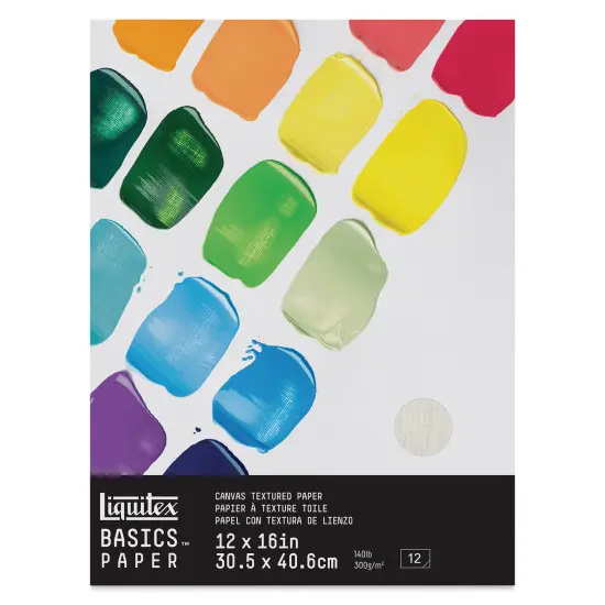 Liquitex Basics Canvas Textured Paper Pad - 12" x 16", 12 Sheets {1}