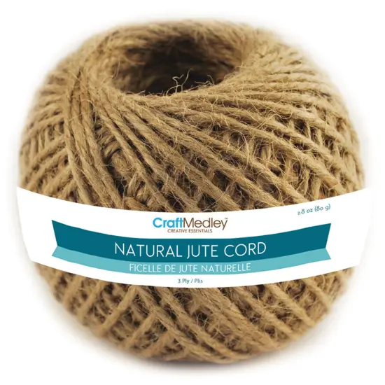 Craft Medley Jute Cord 3ply 80g-Natural {1}