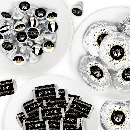 Big Dot of Happiness Prom - Mini Candy Bar Wrappers, Round Candy Stickers and Circle Stickers - Prom Night Party Candy Favor Sticker Kit - 304 Pieces {1}