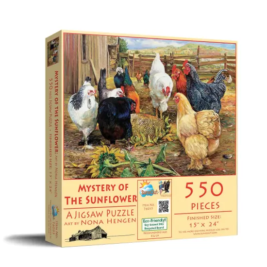 Sunsout Mystery of the Sunflower 550 pc Jigsaw Puzzle 76035 {3}