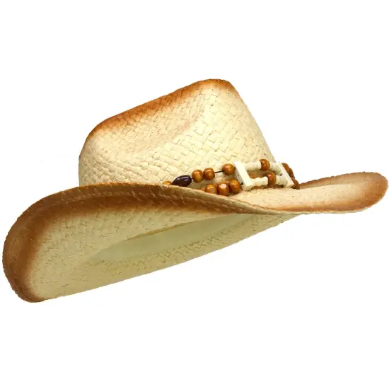 Western Straw Cowboy Hat - Straw Woven Cow Boy Hats Costume Accessories - 1 Piece {2}