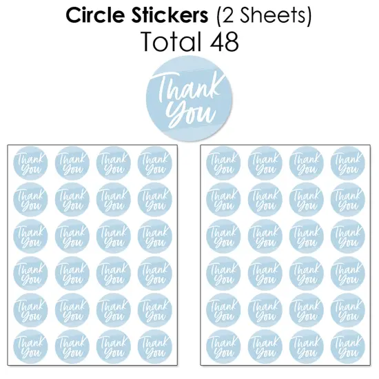 Big Dot of Happiness Dusty Blue Elegantly Simple - Guest Party Favors Candy Favor Sticker Kit - 304 Pieces {7}
