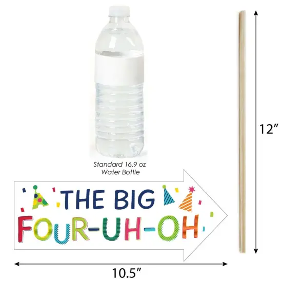 Big Dot of Happiness Funny 40th Birthday - Cheerful Happy Birthday - Colorful Fortieth Birthday Party Photo Booth Props Kit - 10 Piece {4}