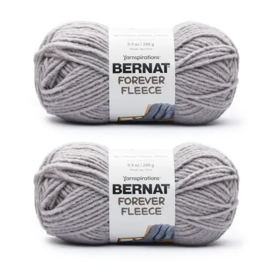 Bernat Forever Fleece Winter Waves Yarn - 2 Pack of 280g/9.9oz - Polyester - 6 Super Bulky - 194 Yards - Knitting/Crochet {1}