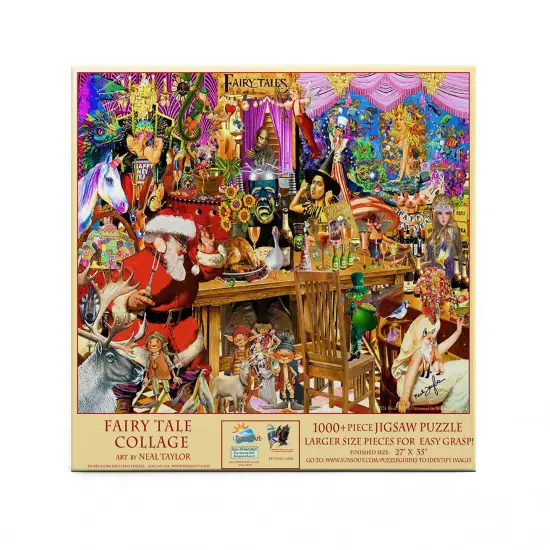 Sunsout Fairy Tale Collage 1000 pc Large Pieces Christmas Jigsaw Puzzle 61516 {4}