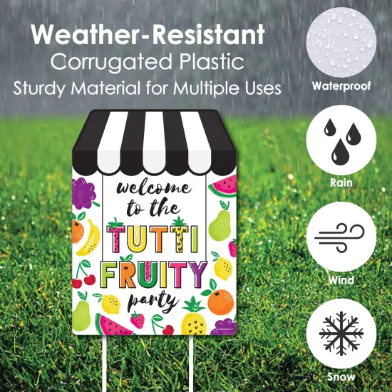 Big Dot of Happiness Tutti Fruity - Party Decorations - Frutti Summer Birthday Party or Baby Shower Welcome Yard Sign {4}