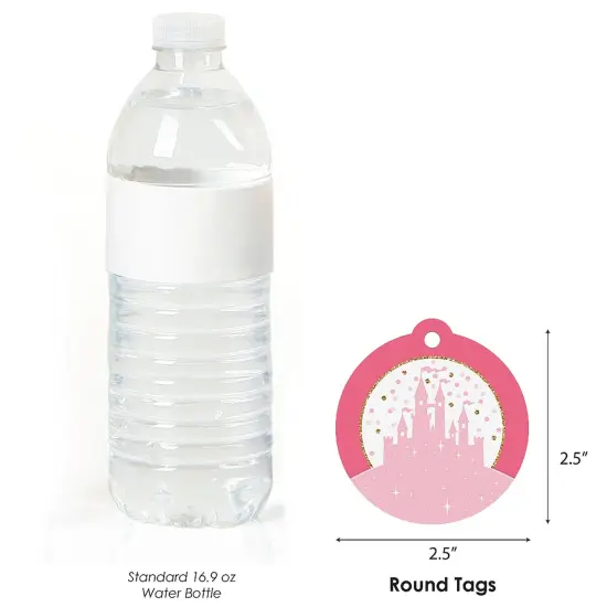 Big Dot of Happiness Little Princess Crown - Pink and Gold Princess Baby Shower or Birthday Party Favor Gift Tags (Set of 20) {4}