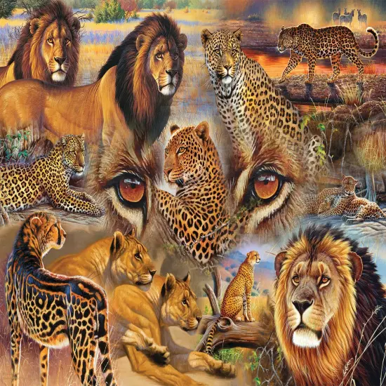 Sunsout Big Cats of the Plains 500 pc Jigsaw Puzzle 70934 {3}