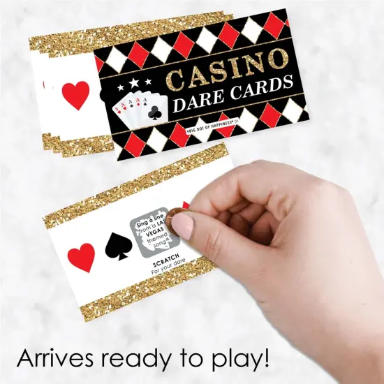 Big Dot of Happiness Las Vegas - Casino Party Game Scratch Off Dare Cards - 22 Count {3}