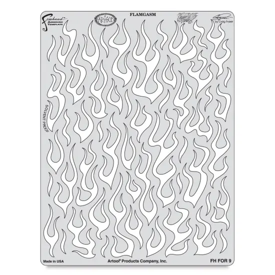 Iwata Artool Freehand Template - Flame-O-Rama 2 Flamgasm {2}