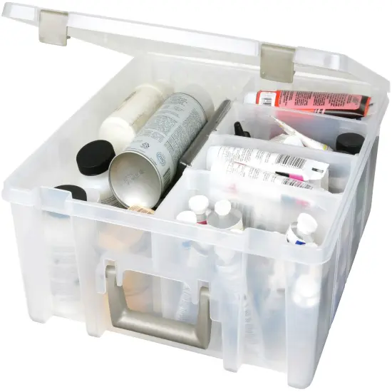 ArtBin Super Satchel Double Deep-15.25"X14"X6.25" Translucent {4}