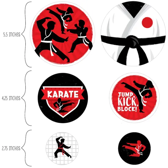 Big Dot of Happiness Karate Master - Martial Arts Birthday Party Giant Circle Confetti - Party Decorations - Large Confetti 27 Count {3}