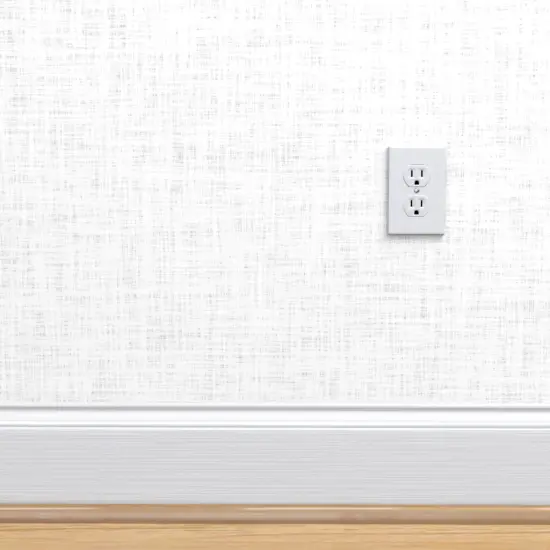 Pre-Pasted Wallpaper 2FT Wide White Distressed Pale Gray Faux Woven Textured Look Minimal Custom Pre-pasted Wallpaper by Spoonflower {4}