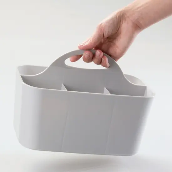 mDesign Plastic Storage Caddy Tote for Desktop Office Supplies, Small {2}