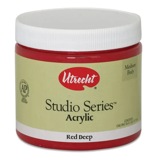 Utrecht Studio Series Acrylic Paint - Red Deep, Pint {1}