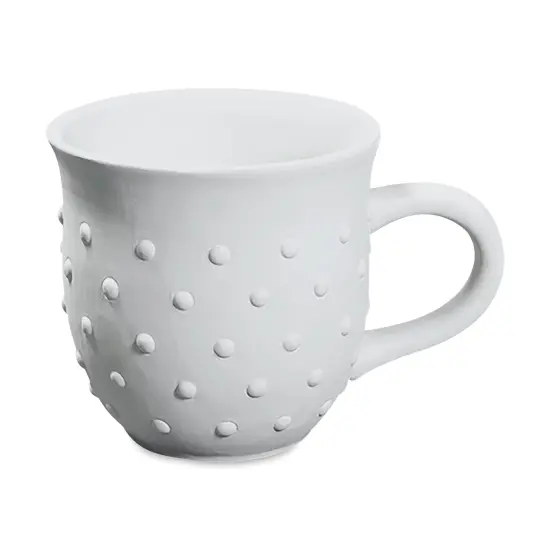 Mayco Earthenware Bisque Mugs - Pkg of 6, Hobnail {1}