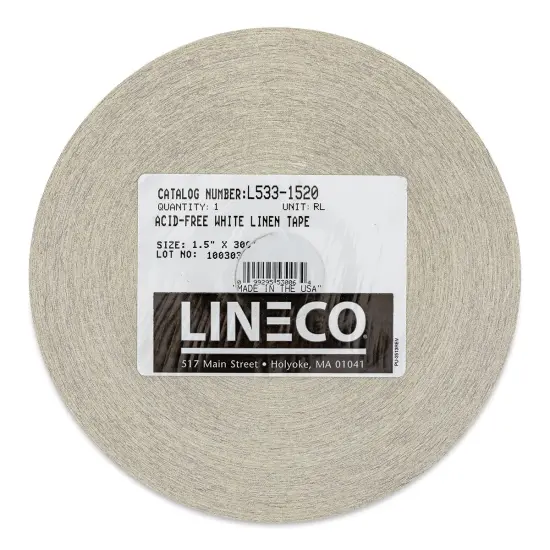Lineco Gummed Linen Tape - 1 1/2" x 300 ft, White {1}