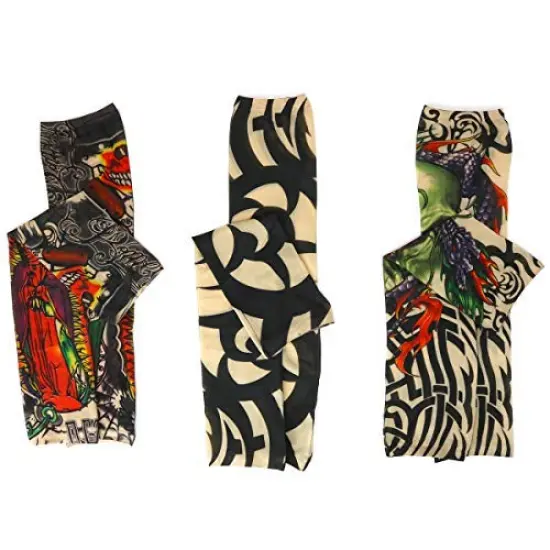 Fake Temporary Tattoos Sleeves - Arm Cover Tattoo Sleeve Gag Accessories for Men Women and Kids - 6 Pieces {2}