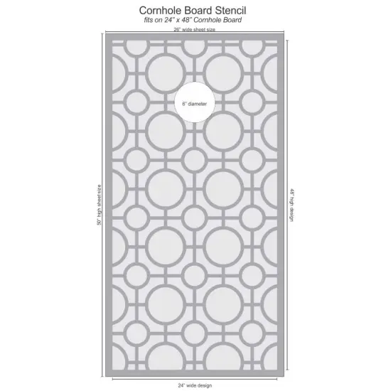 Holmby Hills Cornhole Board Stencil {3}