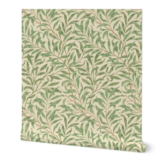 Peel & Stick Wallpaper 2FT Wide William Morris Victorian Art Nouveau Botanical Edwardian Custom Removable Wallpaper by Spoonflower {7}