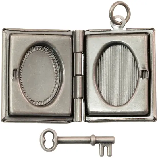 Tim Holtz Assemblage Lockets 2/Pkg-Book & Key {3}