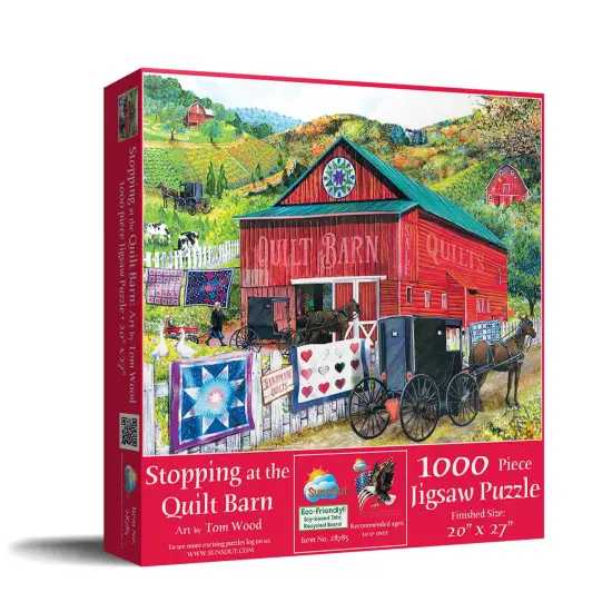 Sunsout Stopping at the Quilt Barn 1000 pc Jigsaw Puzzle 28785 {3}