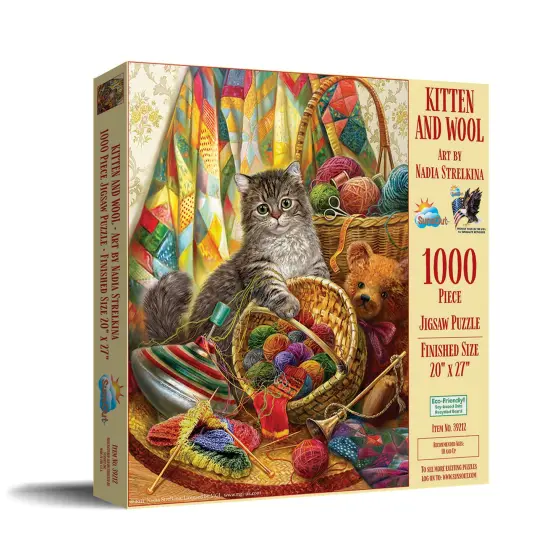 Sunsout Kitten and Wool 1000 pc Jigsaw Puzzle 39212 {3}