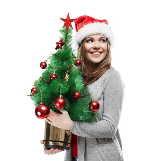 Ornativity Glitter Star Tree Topper - Christmas Red Decorative Holiday Bethlehem Star Ornament {4}