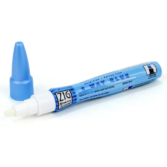 Multipack of 6 - EK/Zig 2-Way Glue Pen Carded-Chisel Tip {4}