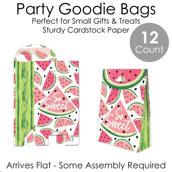 Big Dot of Happiness Sweet Watermelon - Fruit Gift Favor Bags - Party Goodie Boxes - Set of 12 {7}