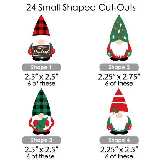 Big Dot of Happiness Red and Green Holiday Gnomes - Christmas Party DIY Decorations - Clothespin Garland Banner - 44 Pieces {7}