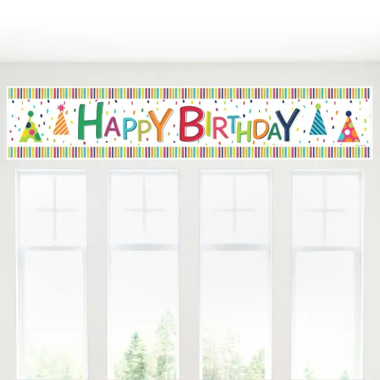 Big Dot of Happiness Cheerful Happy Birthday - Colorful Happy Birthday Decorations Party Banner {6}