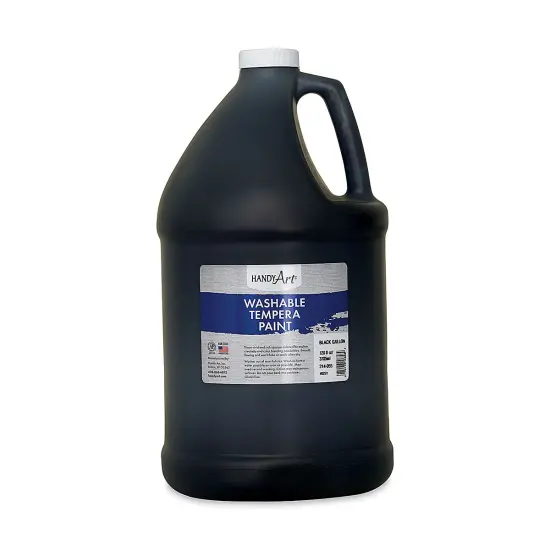 Handy Art Washable Paint - Black, 128 oz {1}