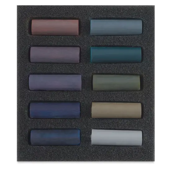 Rembrandt Soft Pastel Set - Dark Shades, Set of 10 Half Sticks {1}