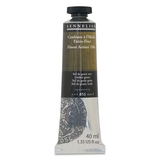 Sennelier Artists' Extra Fine Oil Paint - Golden Green, 40 ml tube {2}