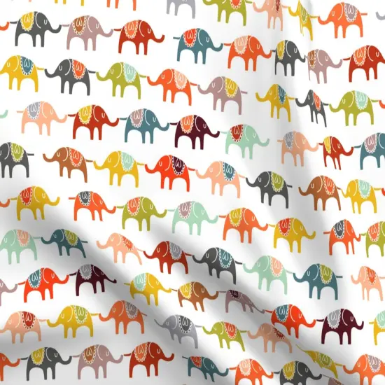Various Fabrics by the Yard or Fat Quarter Elephant Circus Colorful Kids Children Animals Whimsical Boho Room Decor African Nursery Modern Custom Printed Fabric by Spoonflower {5}