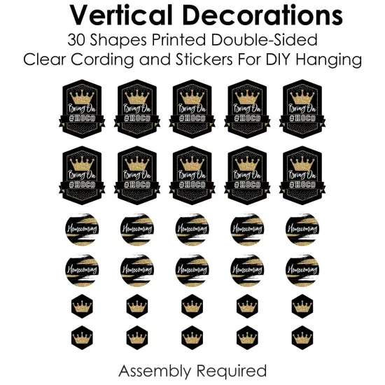 Big Dot of Happiness HOCO Dance - Homecoming DIY Dangler Backdrop - Hanging Vertical Decorations - 30 Pieces {6}