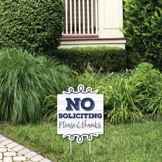 Big Dot of Happiness No Soliciting - Outdoor Lawn Sign - Yard Sign - 1 Piece {1}