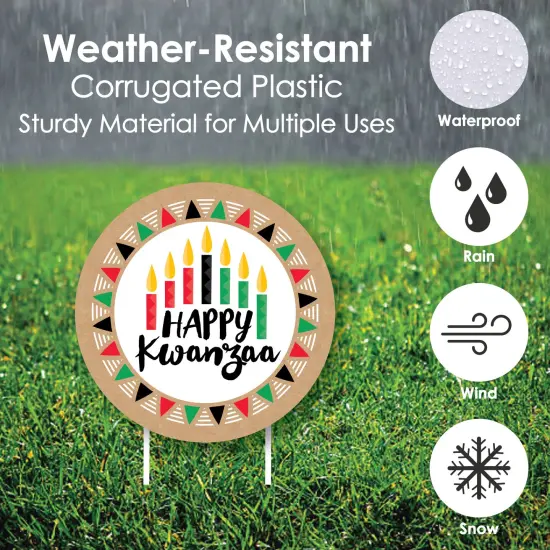 Big Dot of Happiness Happy Kwanzaa - Yard Sign and Outdoor Lawn Decorations - Party Holiday Yard Signs - Set of 8 {4}