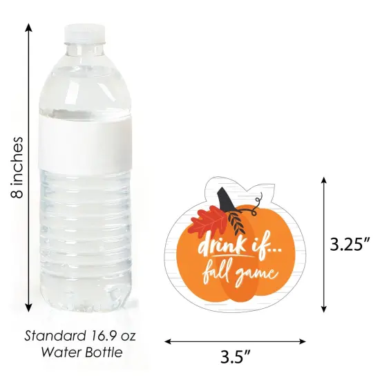 Big Dot of Happiness Drink If Game - Fall Pumpkin - Halloween or Thanksgiving Party Game - 24 Count {4}