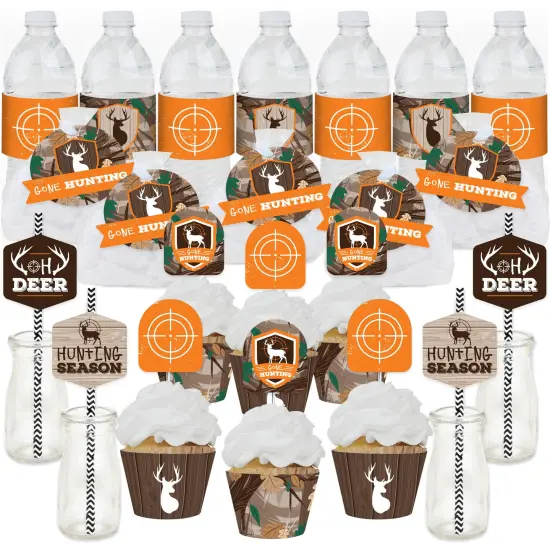 Big Dot of Happiness Gone Hunting - Deer Hunting Camo Baby Shower or Birthday Party Favors and Cupcake Kit - Fabulous Favor Party Pack - 100 Pieces {1}